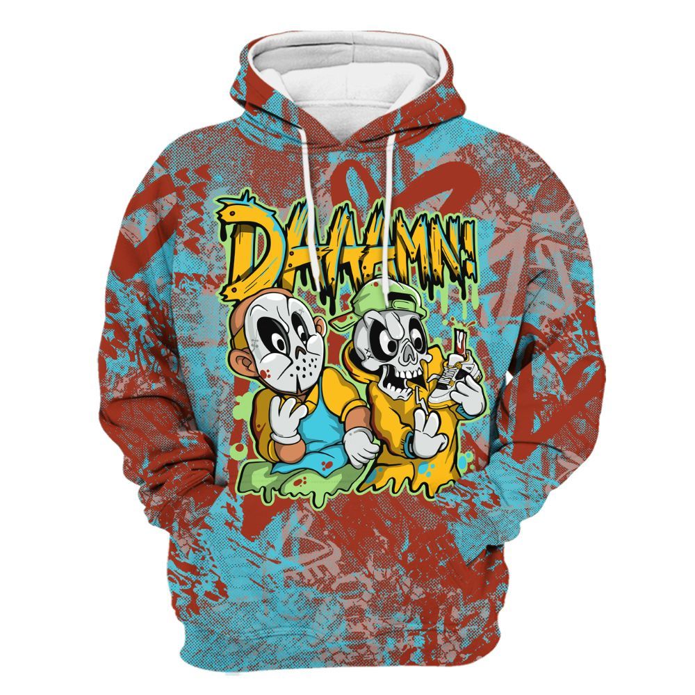 Hoodie To Match SB Dunk Di'Orr Greenwood - Damn Shoe Graphic Heart Grunge All Over Print