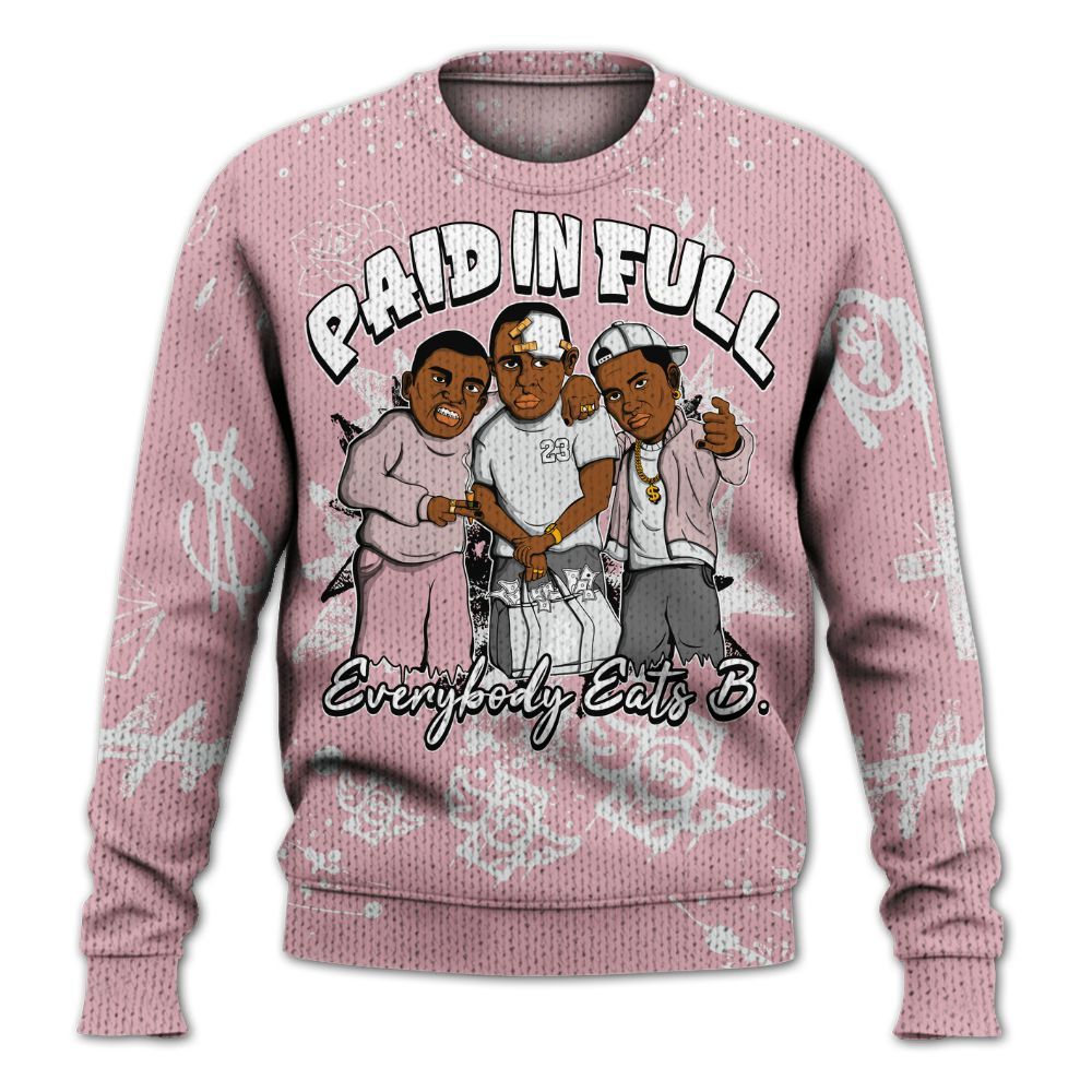 Knitted Sweater To Match Air Max DN Pink Foam - Everybody Paid In Full Crayon