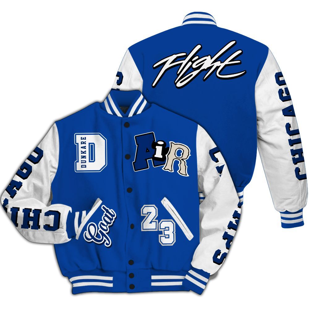 Varsity Jacket To Match Low Game Royal 1s - AIR Number 23 GOAT All Over Print