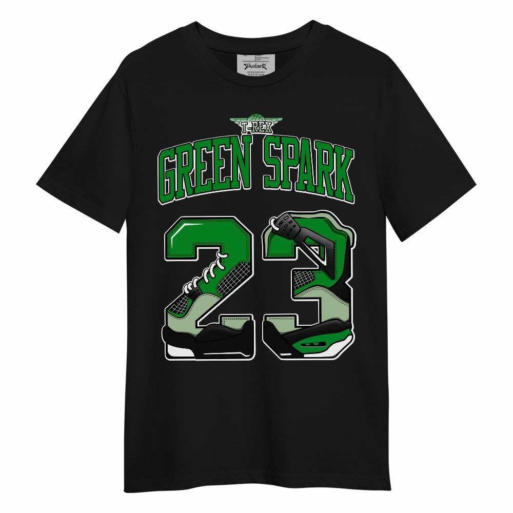 Shirt To Match Green Spark CJ1 T-Rex - Number 23 Dirty 4s Graphic