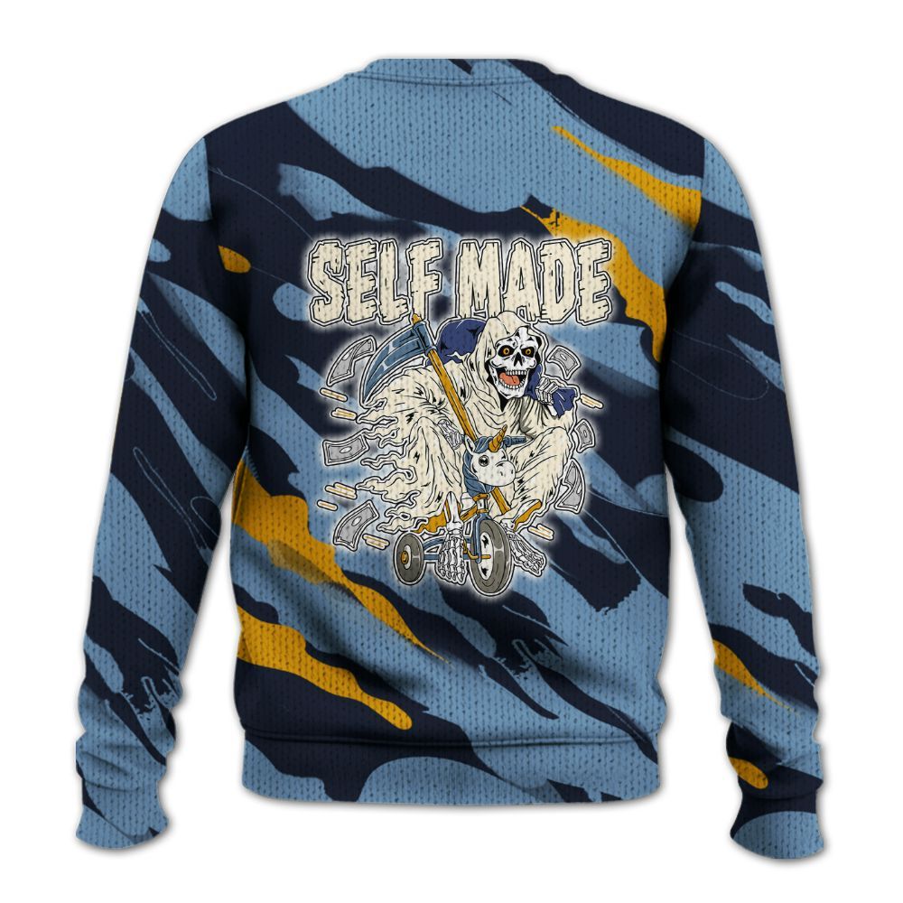 Knitted Sweater To Match High OG First In Flight 1s - Self Make Skeleton Colored