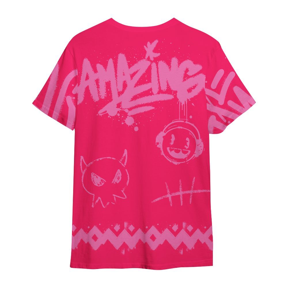 Shirt To Match Air VaporMax Plus Triple Pink - Friday Sneaker Crayon All Over Print