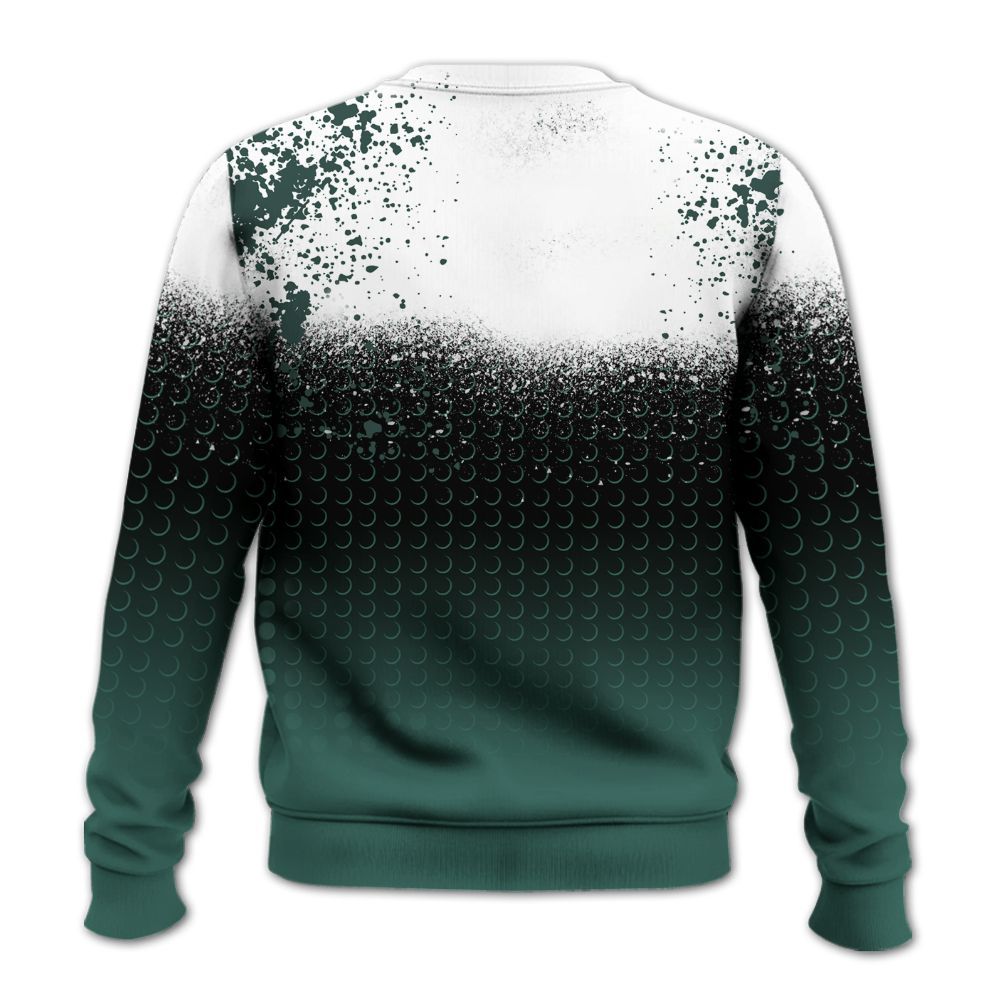 Sweatshirt To Match Low OG Oxidized Green 1s - Halftone Time Is Money All Over Print
