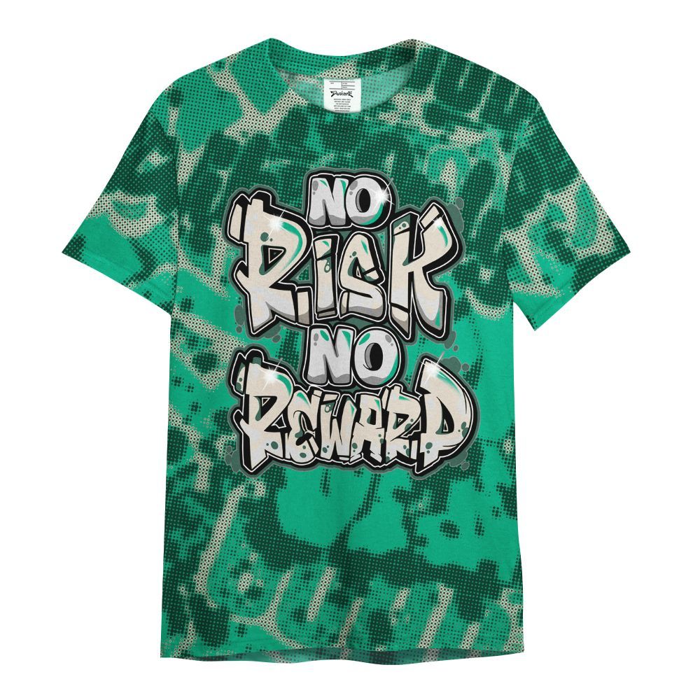 Shirt To Match Oxidized Green 4s - No Risks No Reward Street All Over Print
