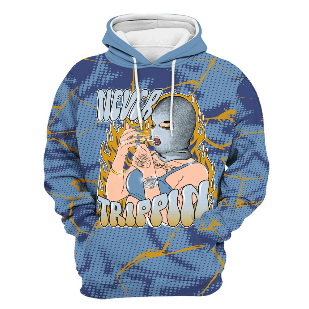 Hoodie To Match High OG First In Flight 1s - Ne'er Trippin' Unique Crack All Over Print