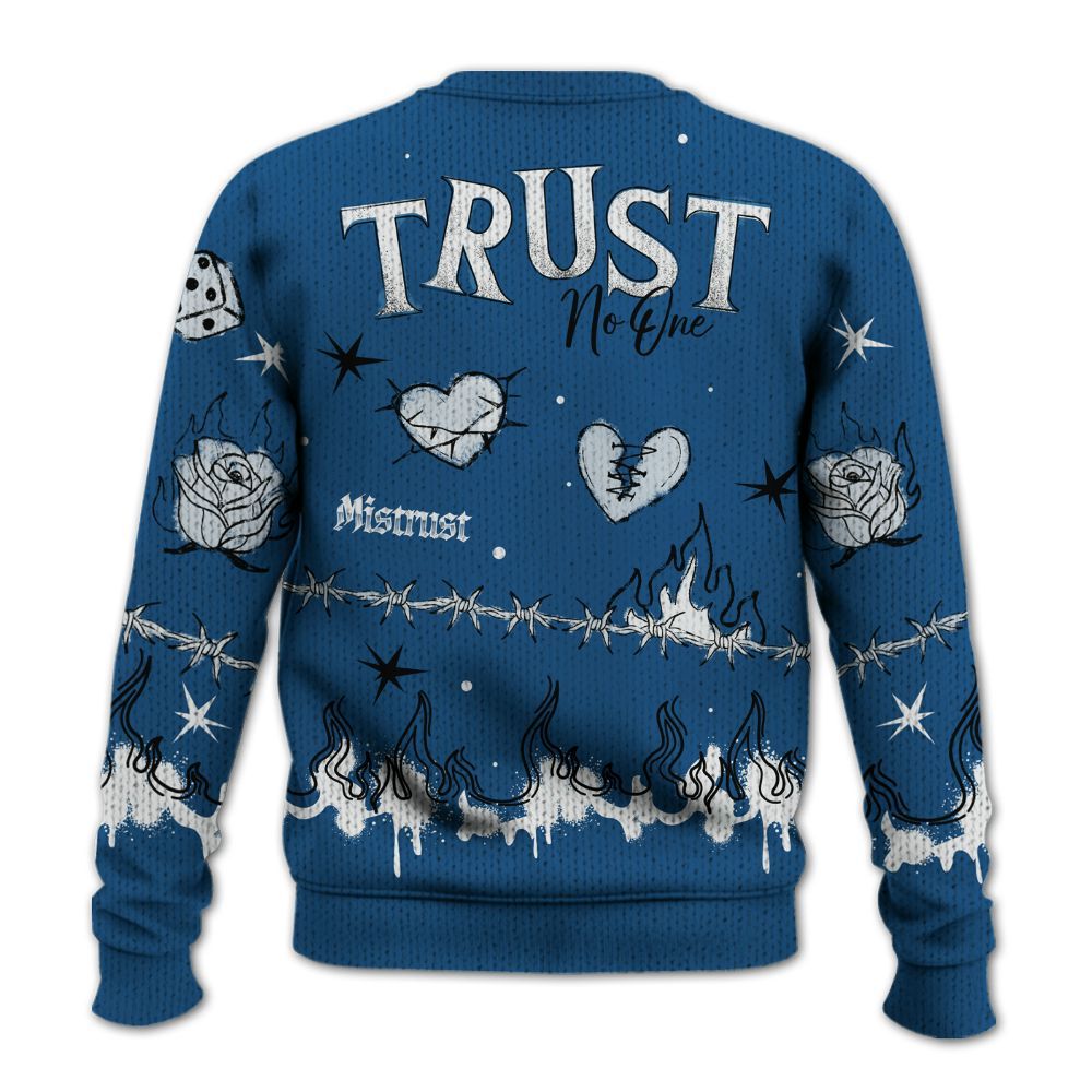 Knitted Sweater To Match Wizards 3s - Trust No One Snake-Bite Doodle Crayon