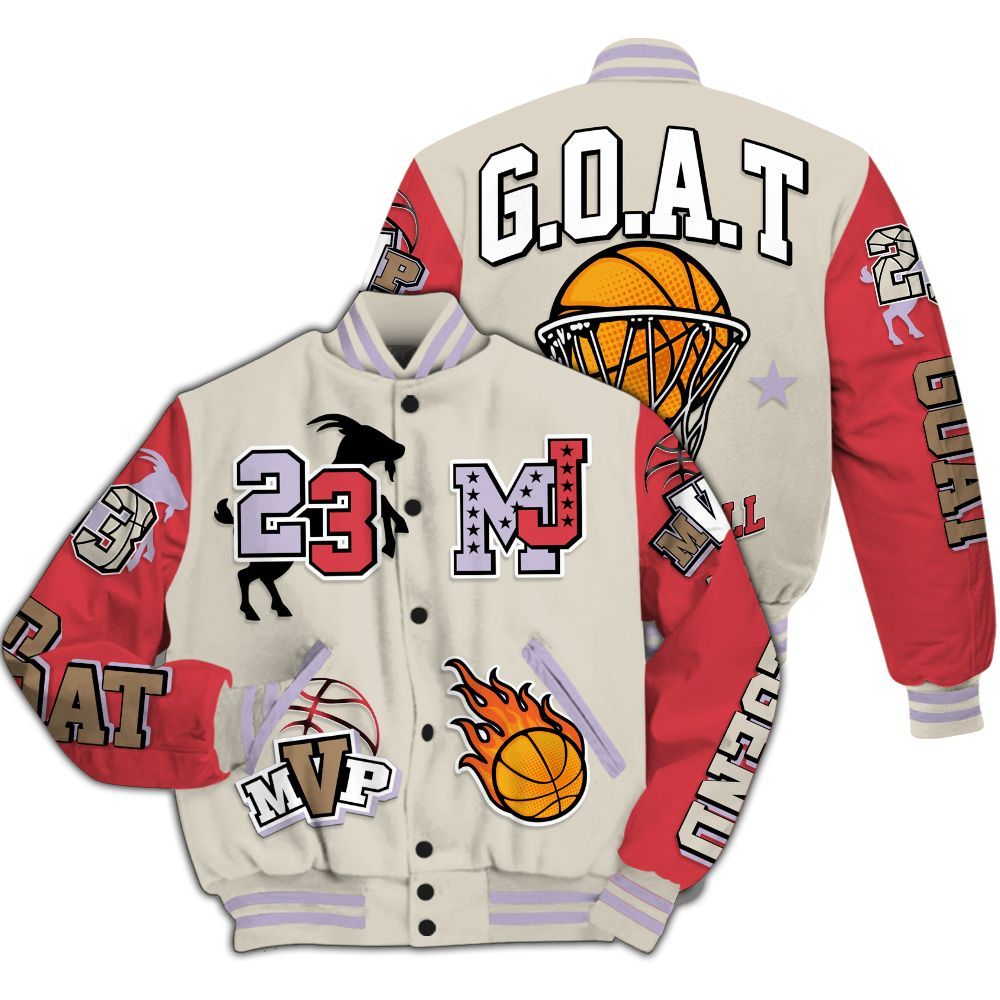 Varsity Jacket To Match Peanut Butter Jelly 5s - 23 Goat MVP Basketball All Over Print