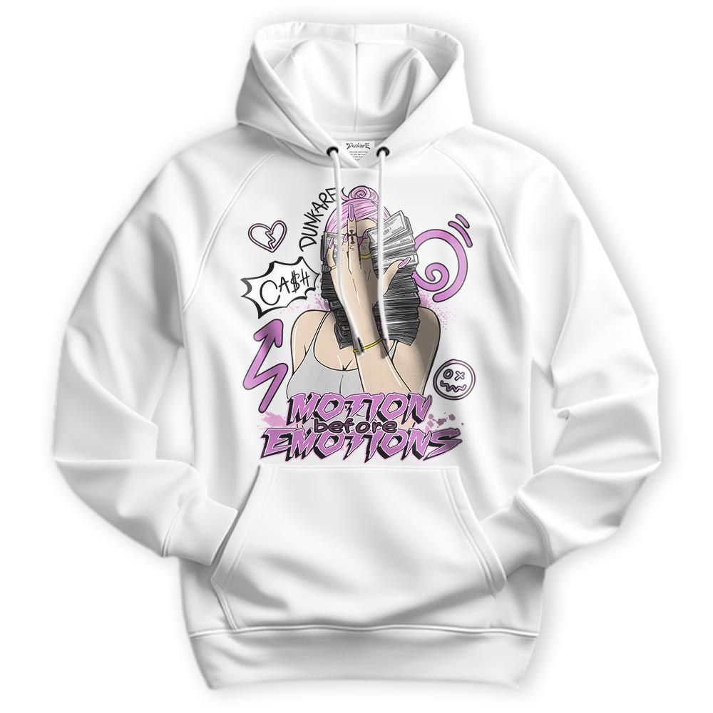 Sweatshirt To Match Hyper Violet 4s Hoodie - Motions Before Emotions Unique Hoodie Unisex
