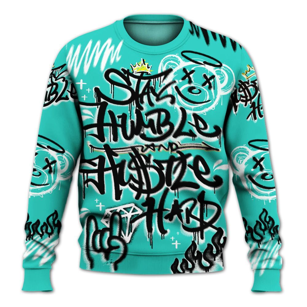 Sweatshirt To Match Dunk Low Clear Jade - Humble Drip Streetwear Graffity All Over Print