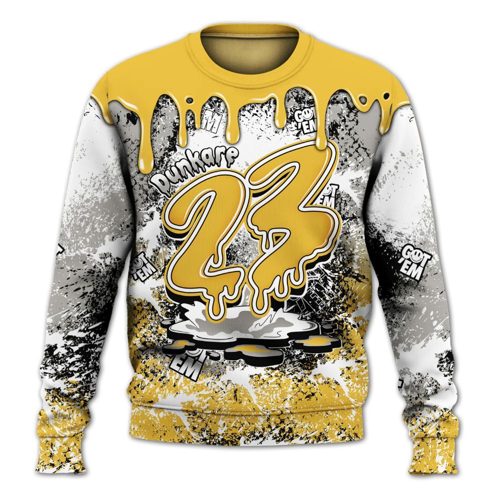 Sweatshirt To Match Low Yellow Python 11s - Dripping 23 Drip All Over Print