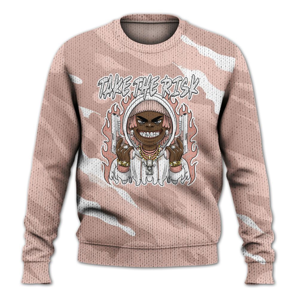 Knitted Sweater To Match Low Legend Pink 11s - Take The Risk Colored