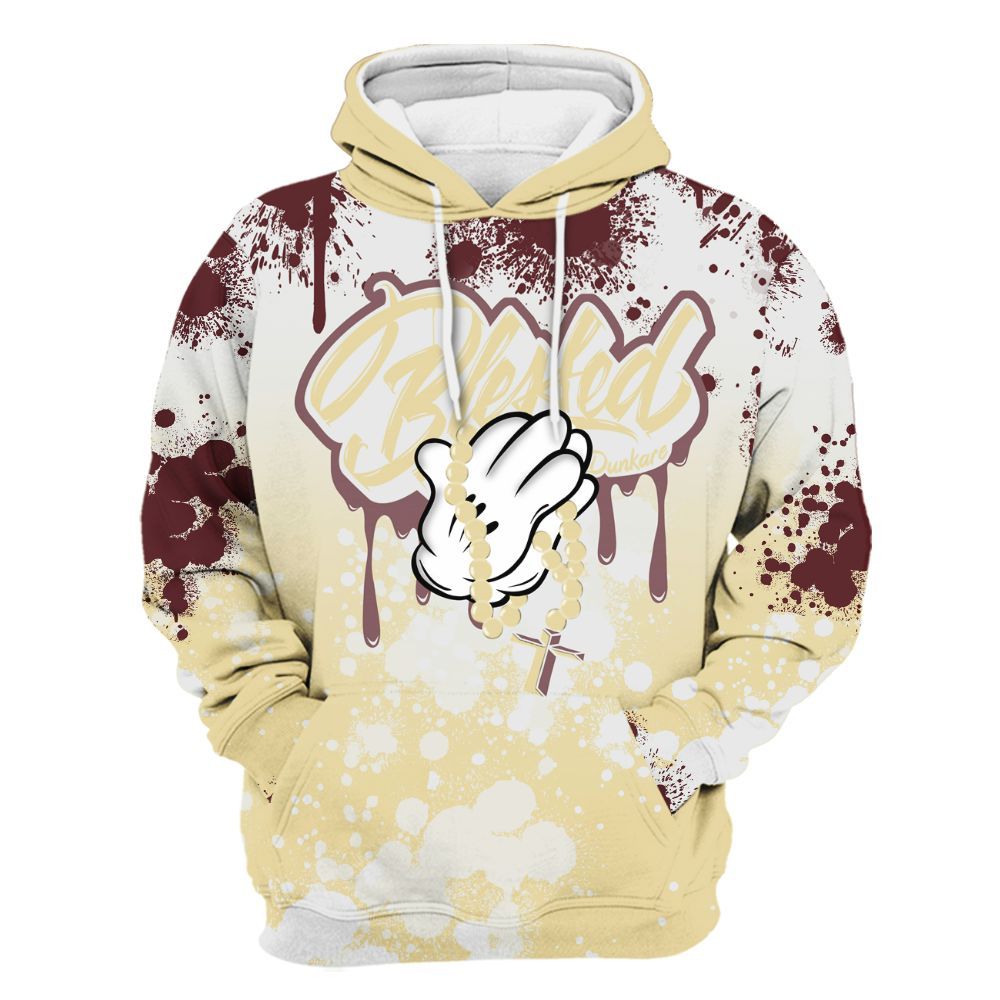 Hoodie To Match Women Phantom 12s - God Blessed Ink Drip All Over Print