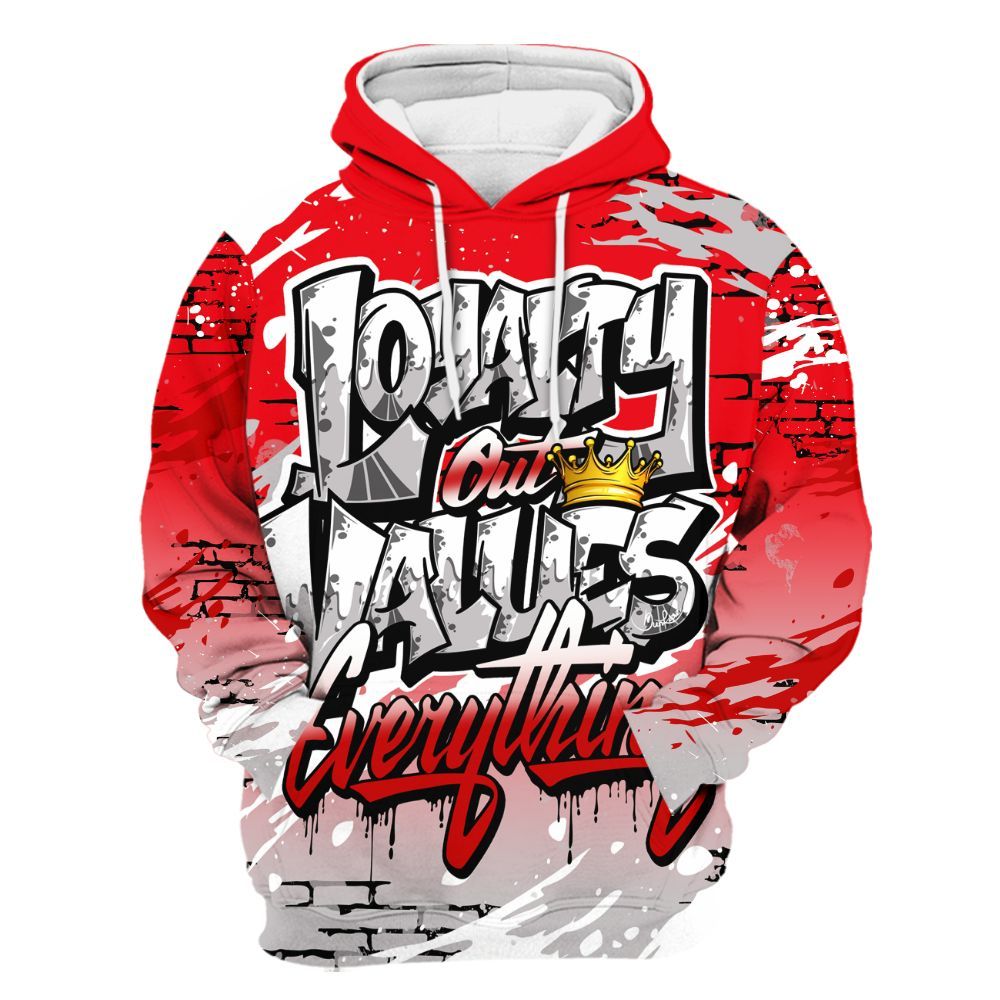 Hoodie To Match Air Max 1 Low Poly - Values Of Loyalty Drip All Over Print