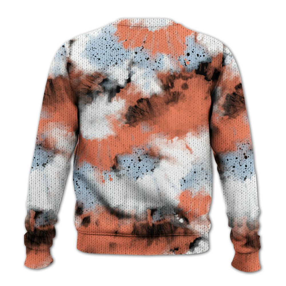 Knitted Sweater To Match DJ Khaled Crimson Bliss 5s - Tie Dye FK Around Find Out
