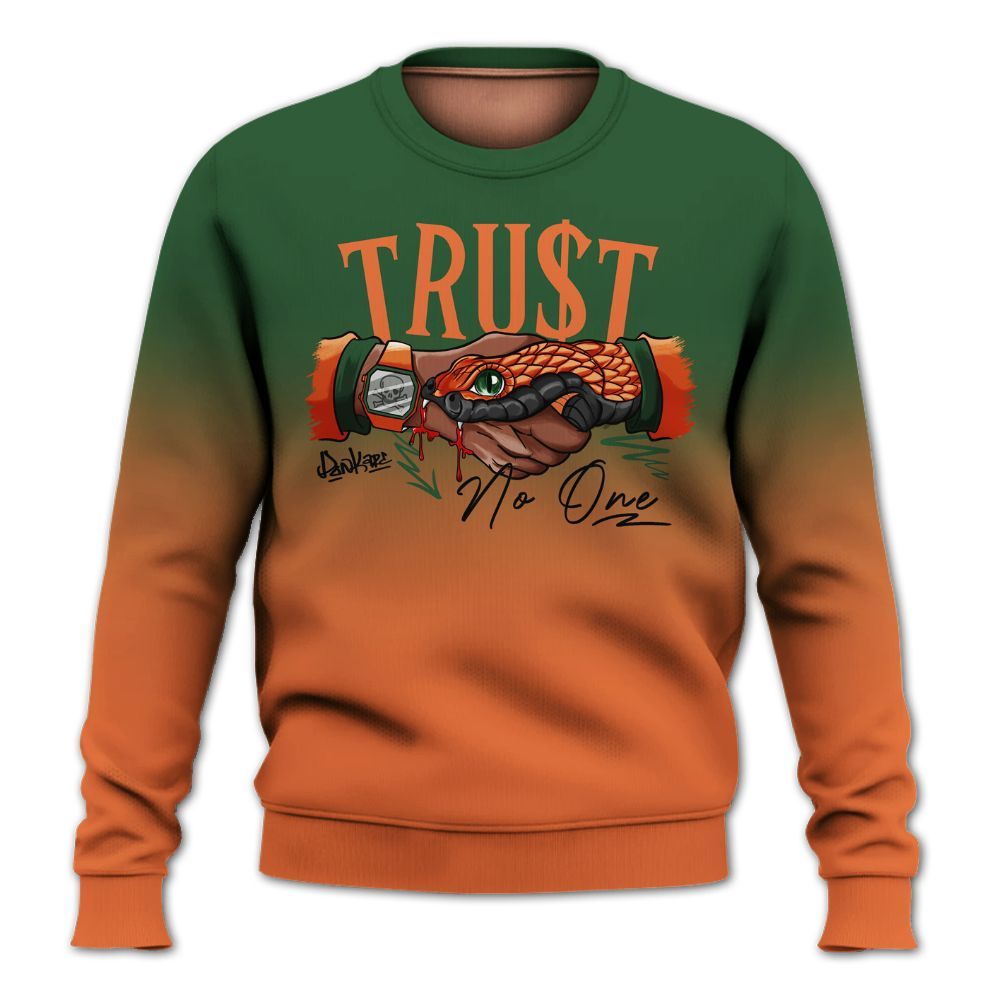 Sweatshirt To Match Low Miami 5s - Snake Trust No One Drip All Over Print