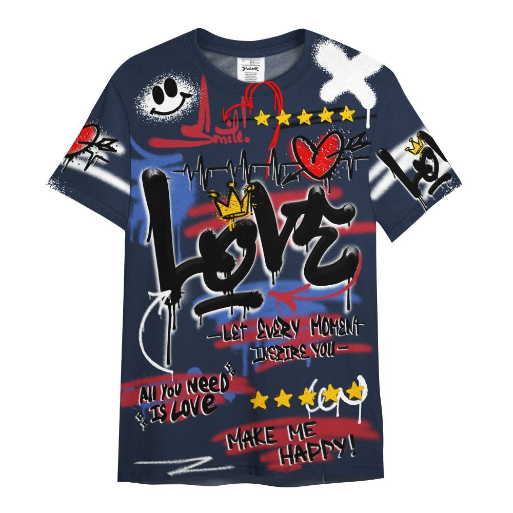 Shirt To Match Dunk Low COJP What The 2024 - Happy Love Beats Graffiti Streetwear All Over Print