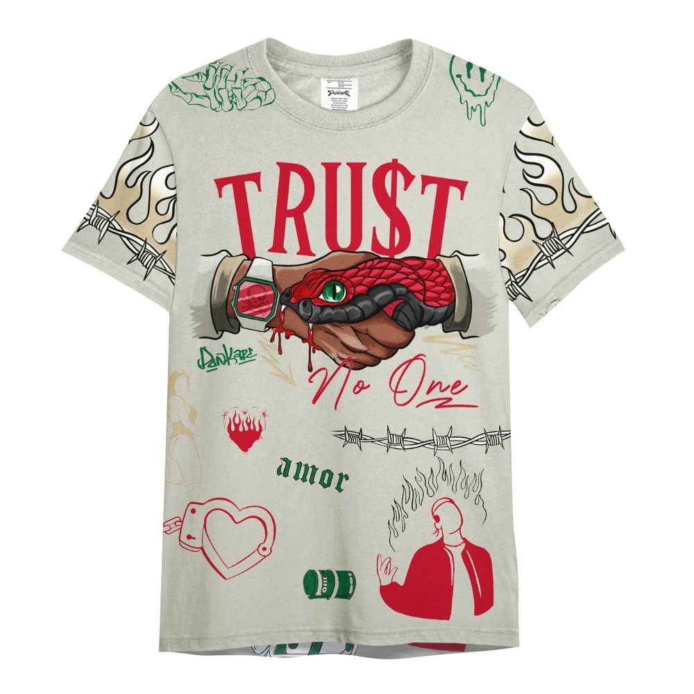 Shirt To Match El Grito 5s - Snake Trust No One All Over Print