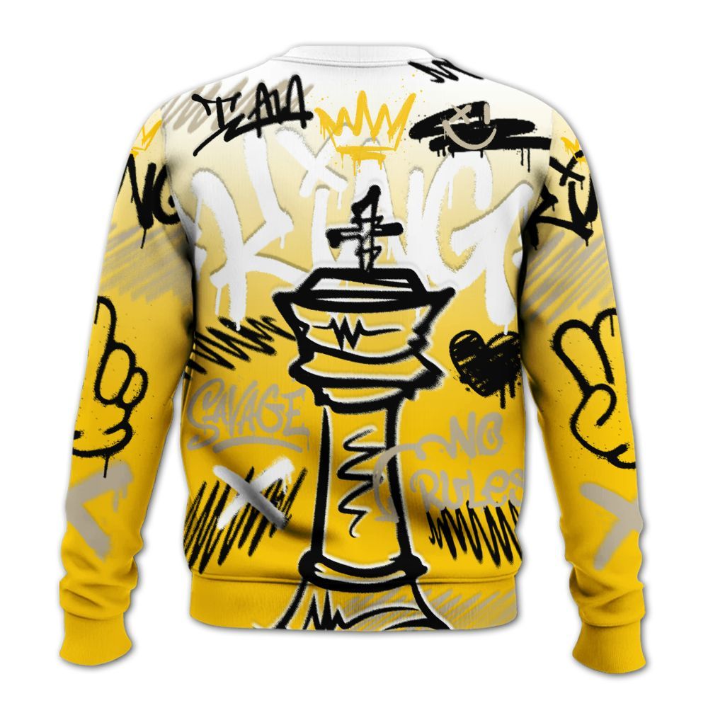 Sweatshirt To Match Vivid Sulfur 4s - Street King Chess Streetwear All Over Print