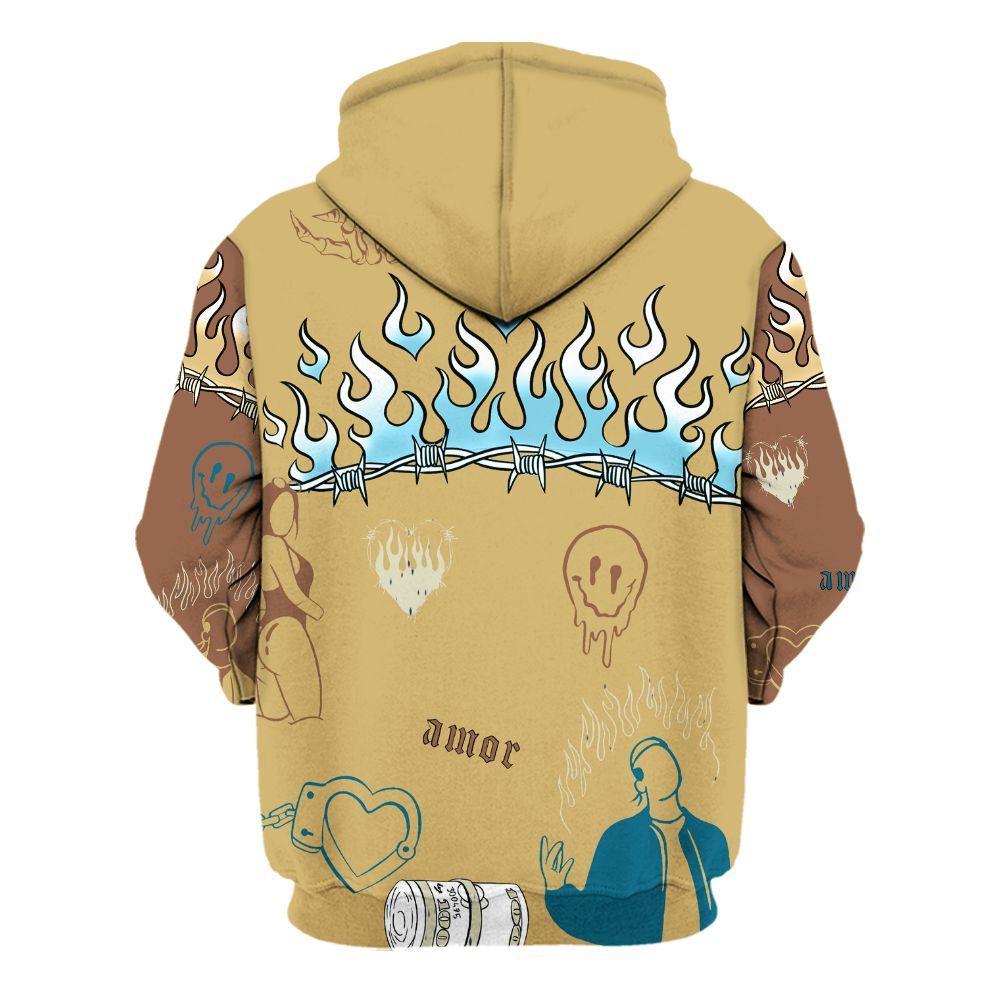 Hoodie To Match Retro Cacao Wow 4s - Snake Trust No One All Over Print