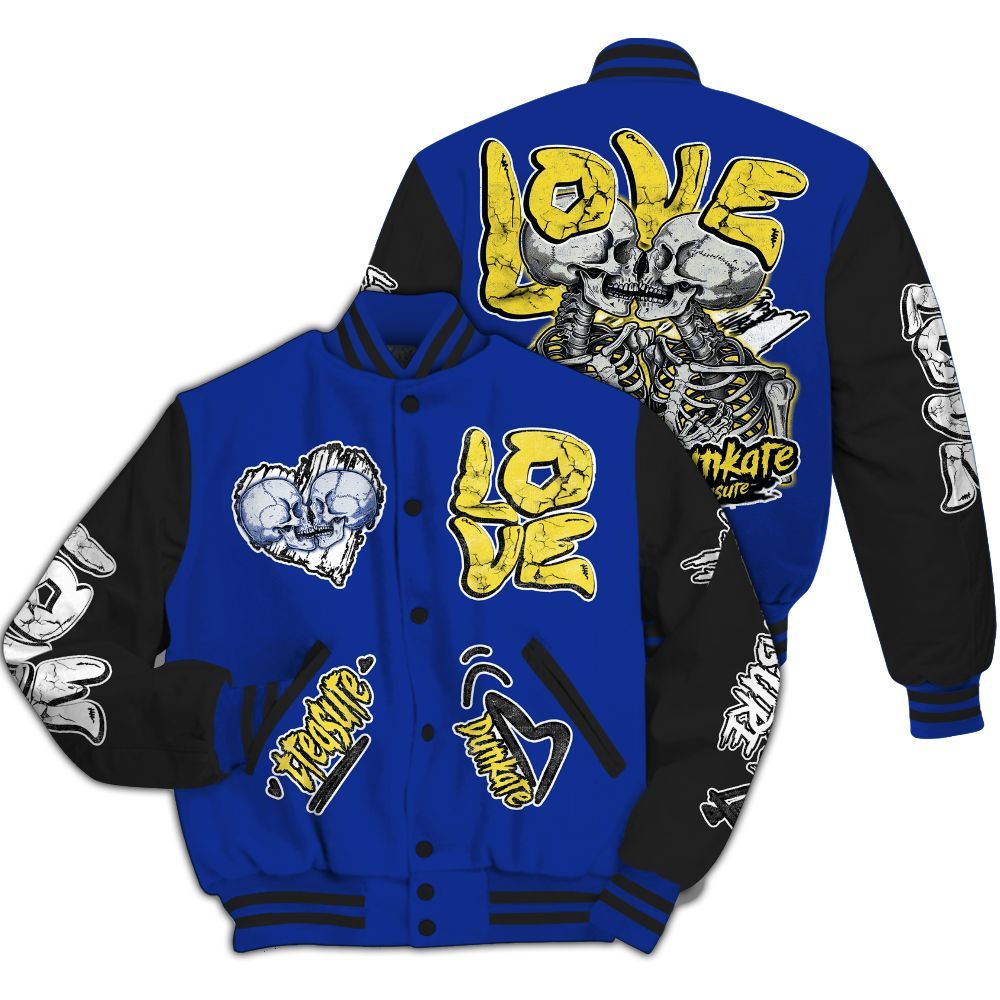 Varsity Jacket To Match Laney 14s - Skull Bear All Over Print