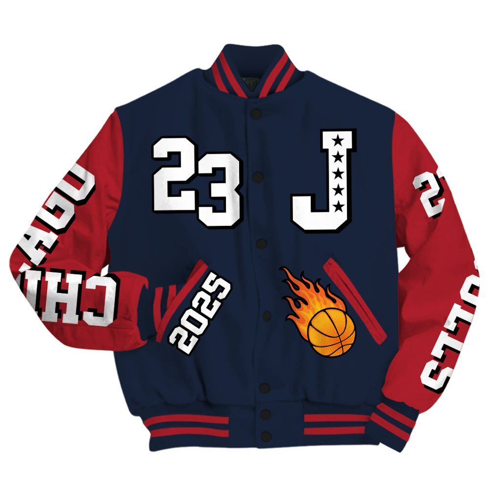 Varsity Jacket To Match Dunk Low COJP What The 2024 - Chicago 23 Basketball All Over Print