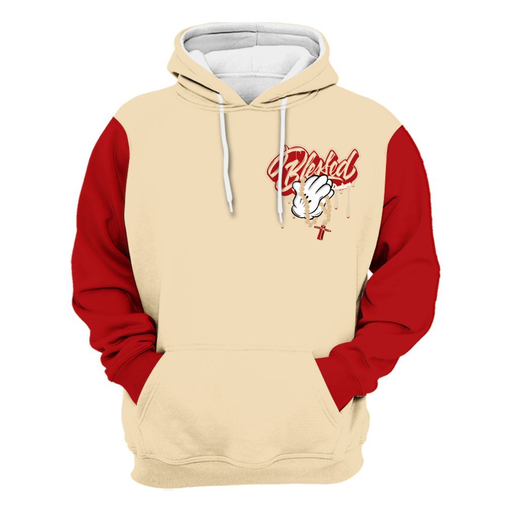 Hoodie To Match Dunk Low Strawberry Waffle Varsity Jacket, Custom Name God Blessed Drip All Over Print