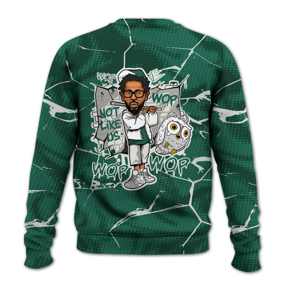 Sweatshirt To Match Oxidized Green 4s - None Like ComptonCity Graphic Crack All Over Print