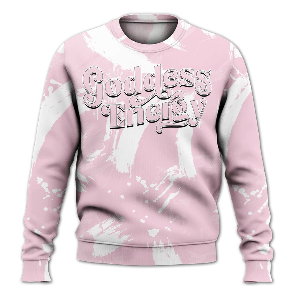 Sweatshirt To Match Orchid 4s - Goddess Energy Retro All Over Print