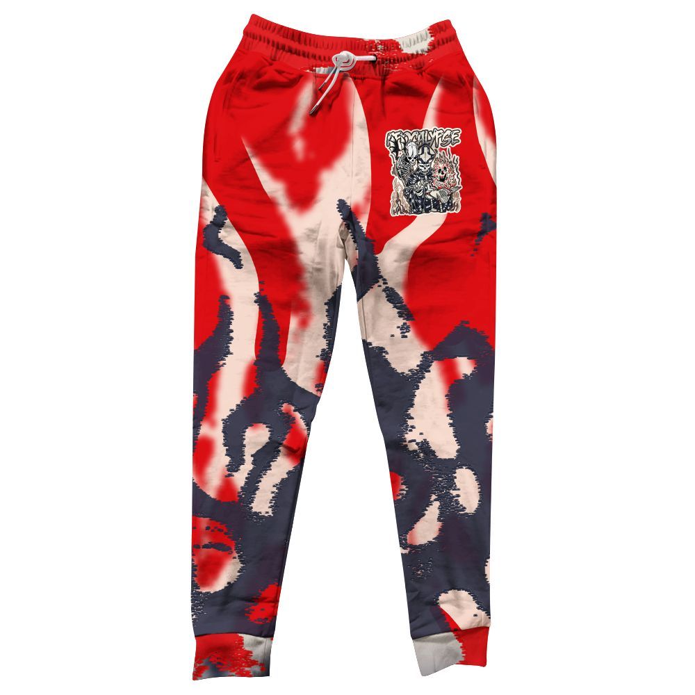 Sweatpant To Match Low OG Howard University 1s - Apocalypse Skeleton Burn All Over Print