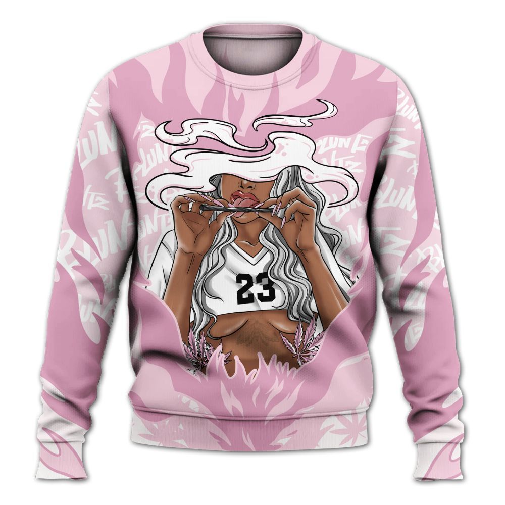 Sweatshirt To Match Orchid 4s - Bluntz Burnz Graphics All Over Print