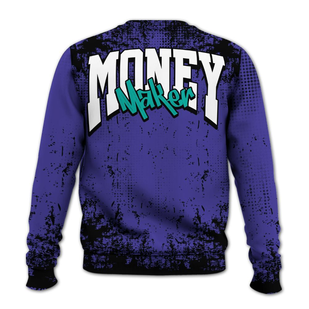 Sweatshirt To Match Retro Grape 5s - Move In Silence Money Retro All Over Print