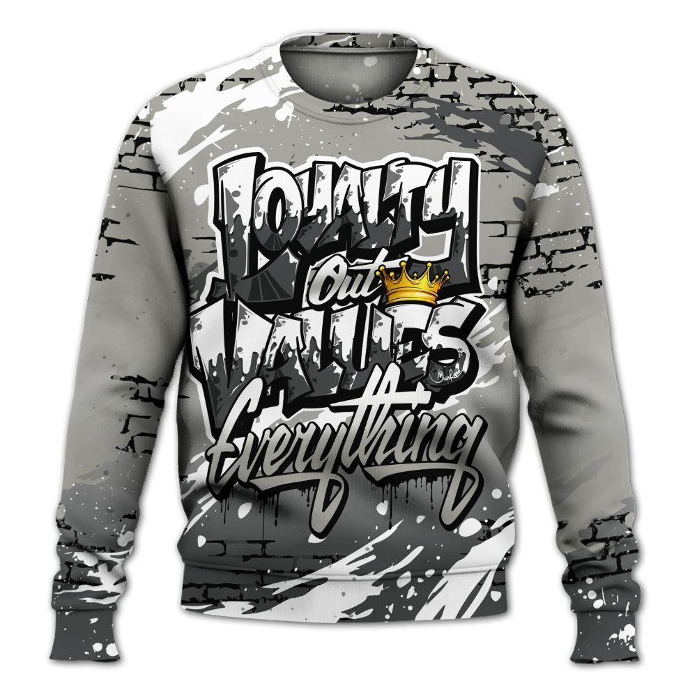 Sweatshirt To Match High Satin Shadow 1s - Values Of Loyalty Drip All Over Print