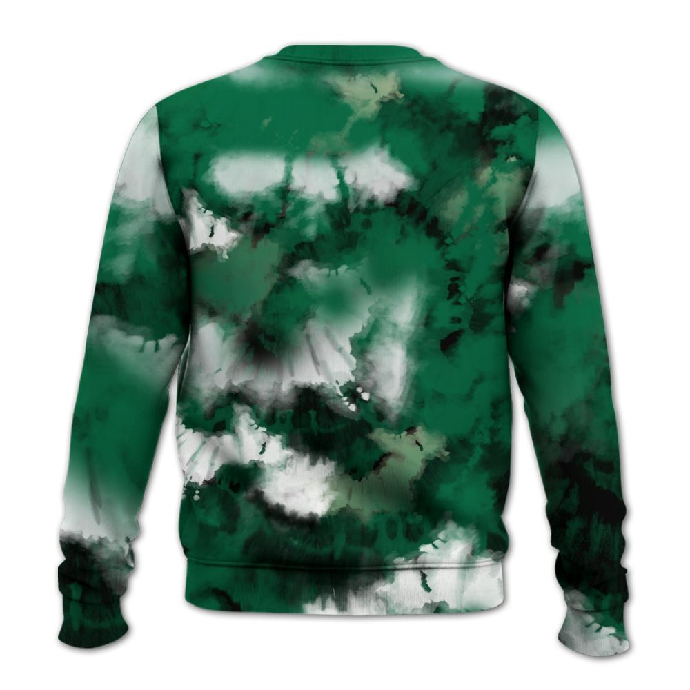 Sweatshirt To Match Pine Green 4s - God Blessed Tie Dye All Over Print