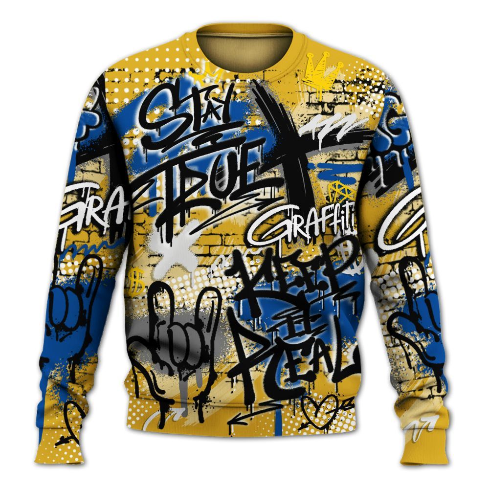 Sweatshirt To Match High Laney 1s - True It Real Graffiti Streetwear All Over Print
