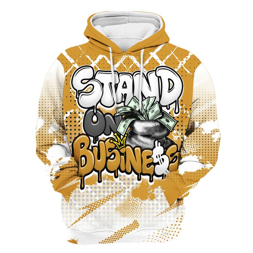 Hoodie To Match Dunk Low Wheat Pale Ivory - Halftone Stand Business Dripping All Over Print