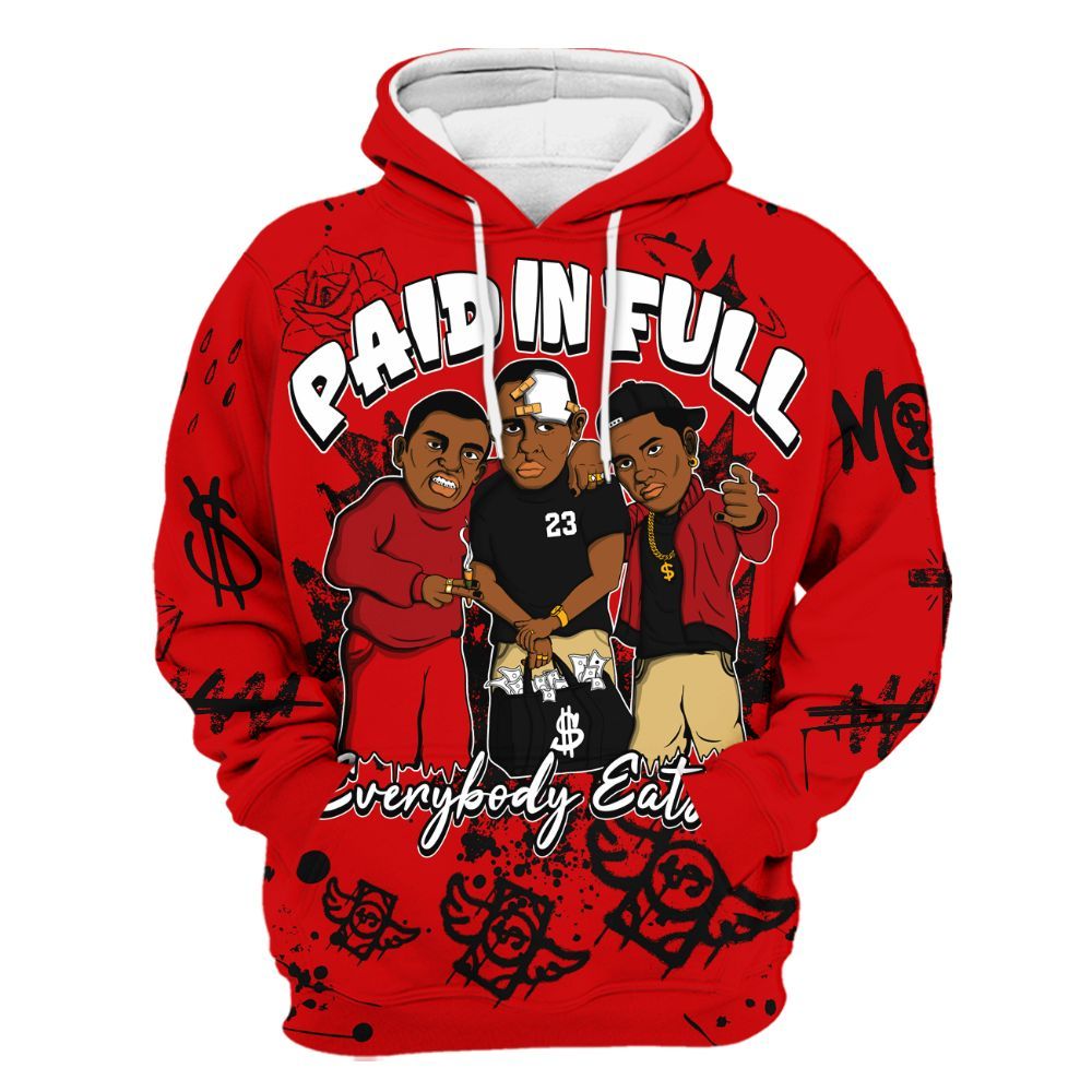 Hoodie To Match Ja 2 Halloween - Everybody Paid In Full Crayon All Over Print