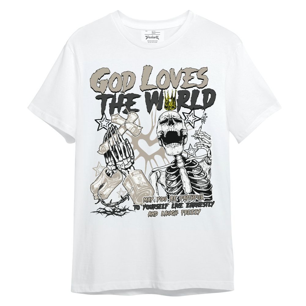 Shirt To Match RM Light Bone 4s - God Loves The World Unisex Shirt