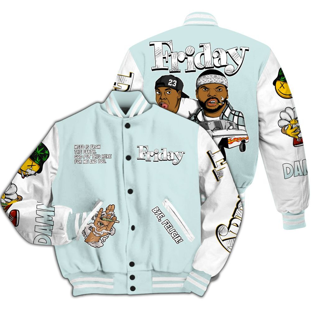 Varsity Jacket To Match Low Fiberglass 11s - Friday Sneaker Stress Style All Over Print