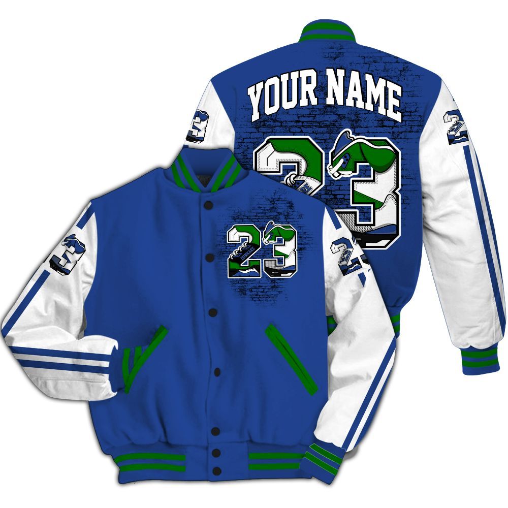 Varsity Jacket To Match Retro Hyper Royal 13s - Custom Name Number 23 5s All Over Print