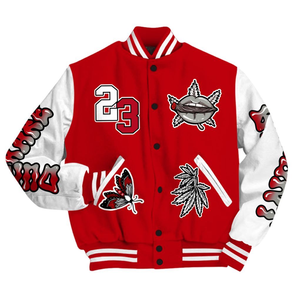 Varsity Jacket To Match Air Griffey Max Gray Reds 1s - Bluntz Unique All Over Print