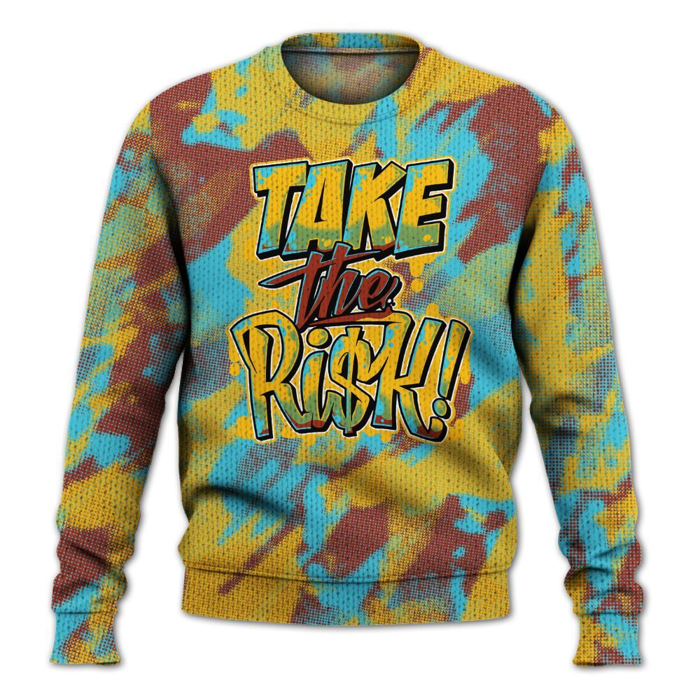 Knitted Sweater To Match SB Dunk Di'Orr Greenwood - Take Risks Abstract