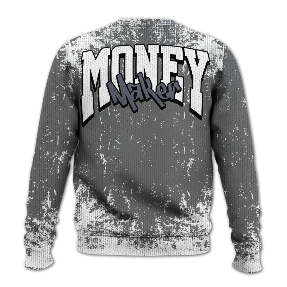 Knitted Sweater To Match Cool Grey 6s - Move In Silence Money Street Retro