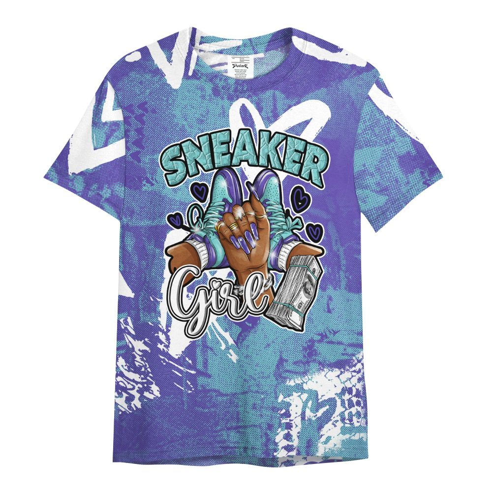 Shirt To Match Low Hornets 1s - Sneakerz Girlz Heart Grunge All Over Print