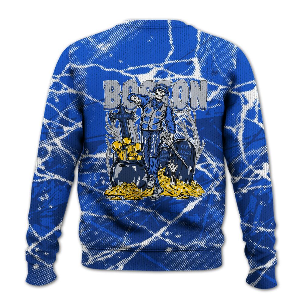 Knitted Sweater To Match Air Foamposite One Royal - Goldrush Skeleton Profound