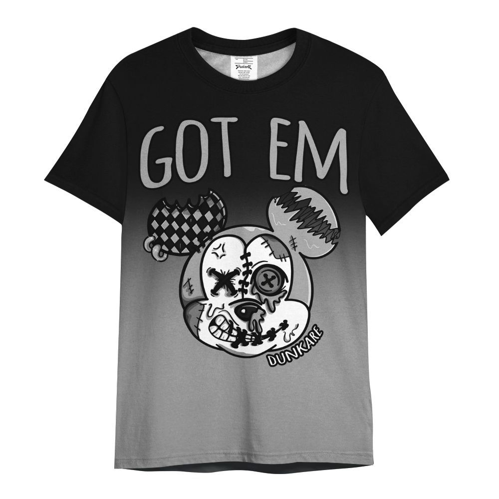 Shirt To Match Black Wolf Grey 12s - Got Em Dripping All Over Print