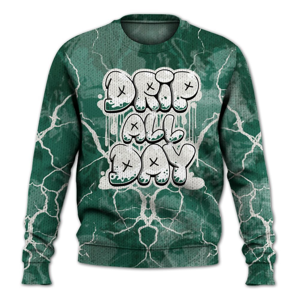 Knitted Sweater To Match Oxidized Green 4s - DRIPPIN Days Graphic Halloween