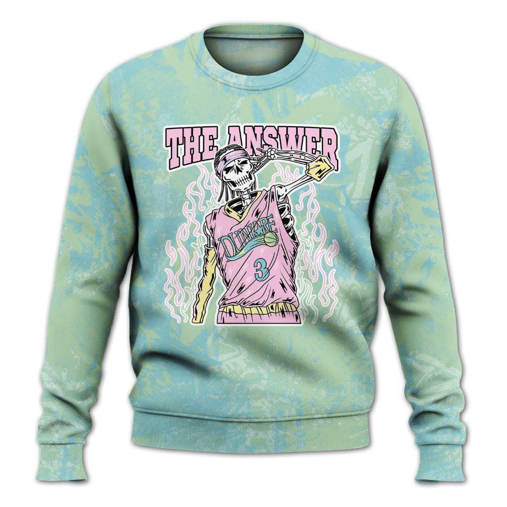 Sweatshirt To Match SB Dunk Low Visty - Allen Answer Skeleton Heart All Over Print