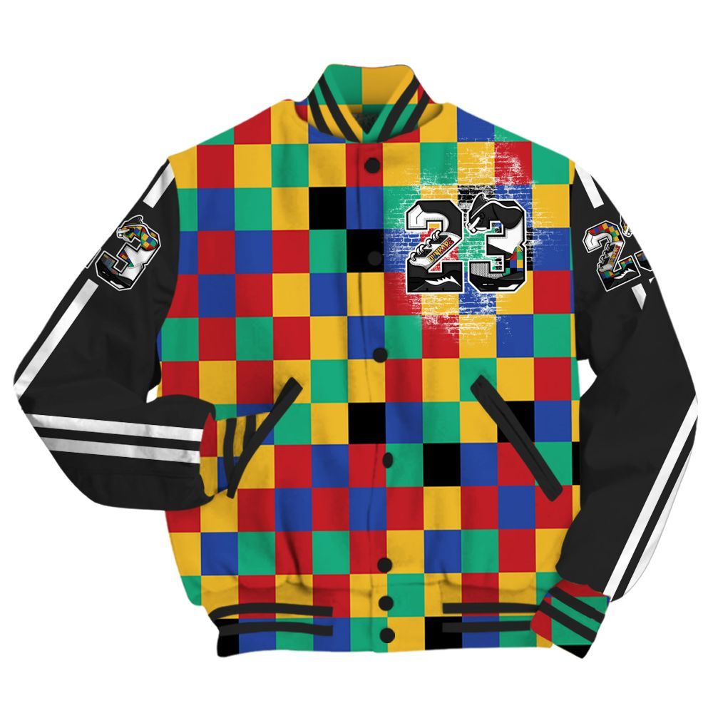 Varsity Jacket To Match Air Rainbow Weave - Custom Name Number 23 5s All Over Print