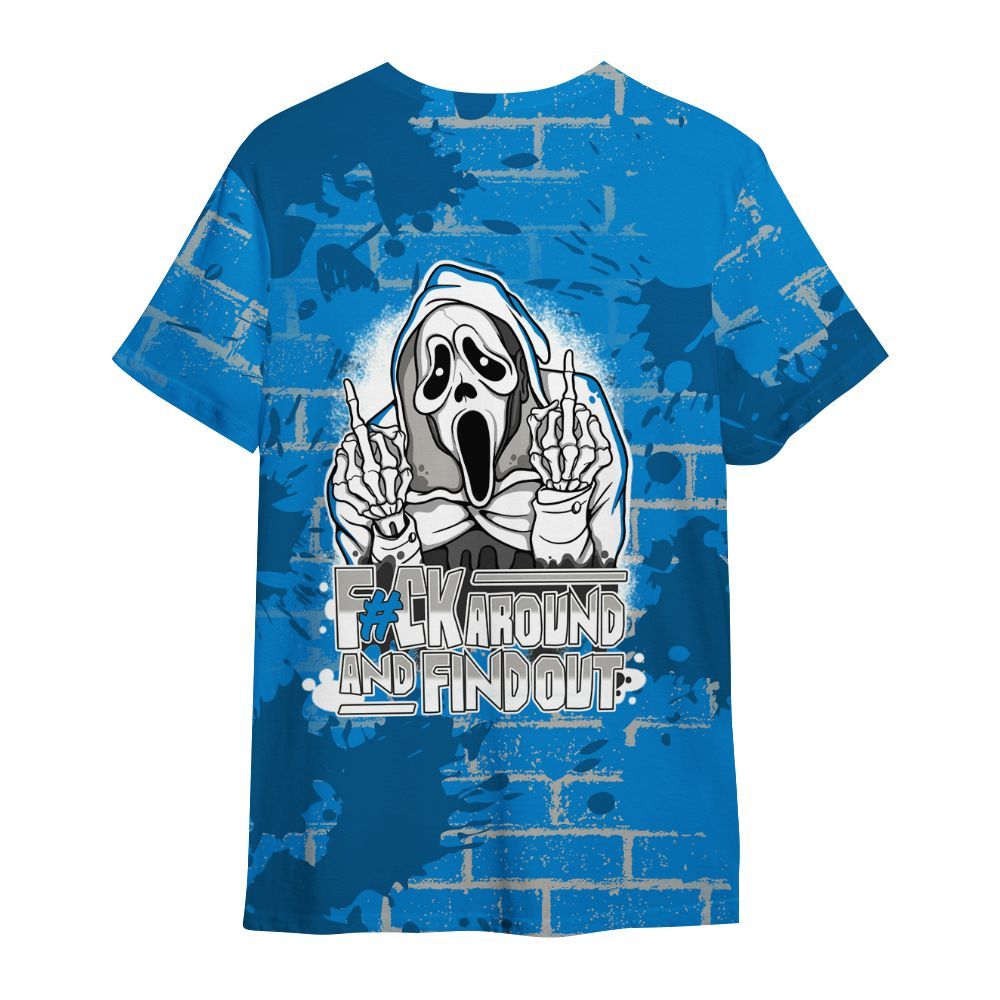 Shirt To Match Military Blue 4s - F#CK And Find Out Graphic Halloween All Over Print