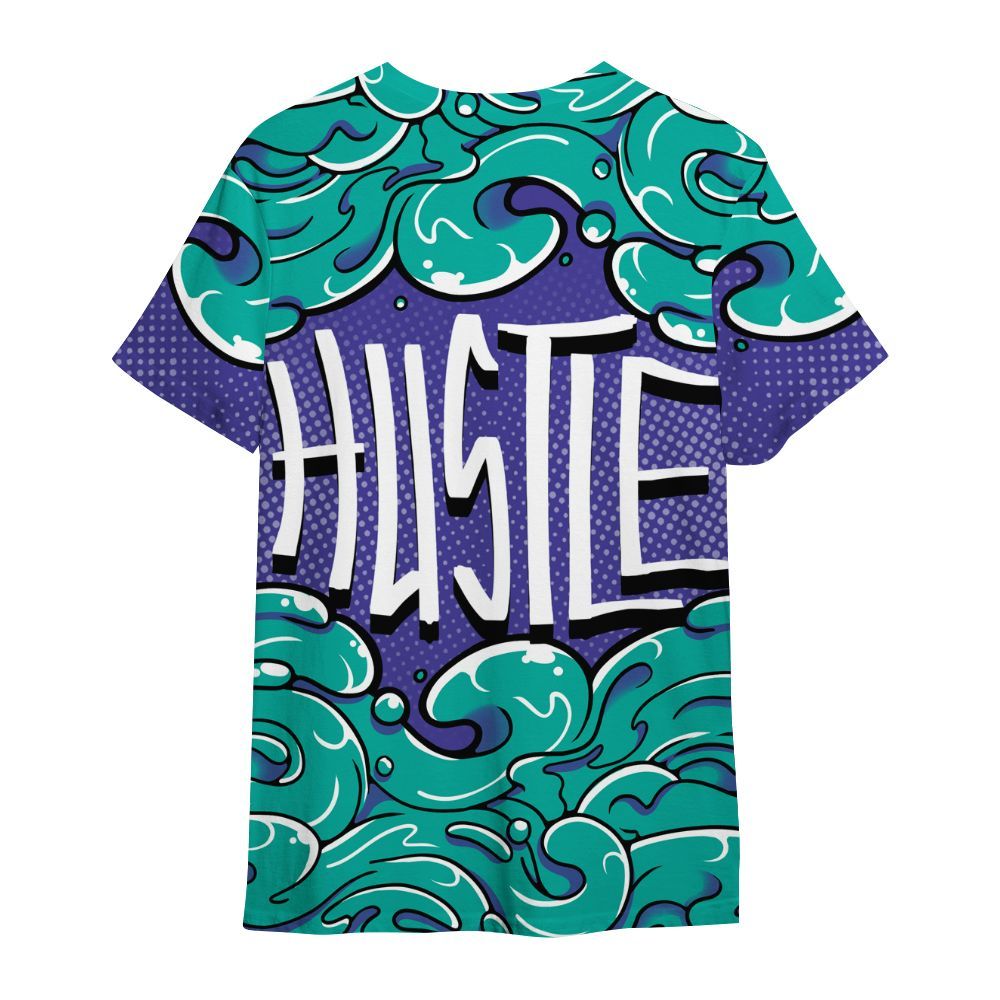 Shirt To Match Retro Grape 5s - Back 2 Hustles Typo All Over Print